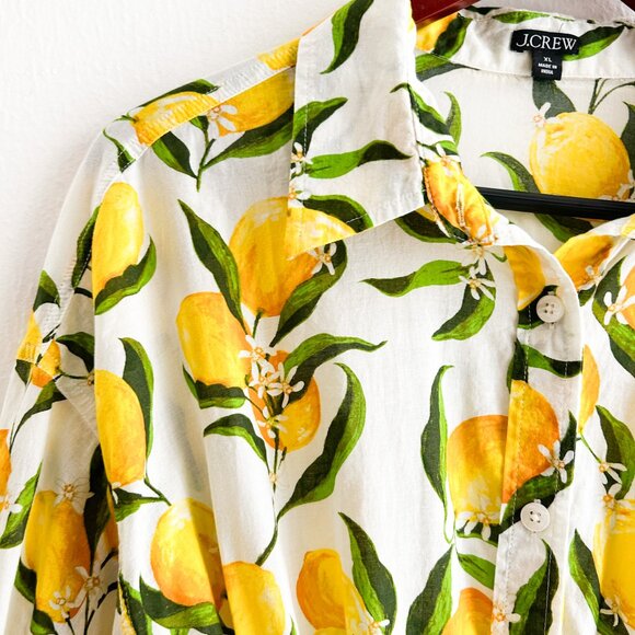 J.Crew Cinched Shirt-Dress in Limoncello 100% Organic Cotton Voile — XL - Picture 4 of 14